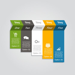 Infographic timeline template with 5 options Vector Image