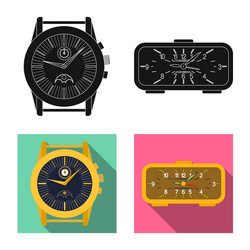 isolated object of clock and time symbol vector image