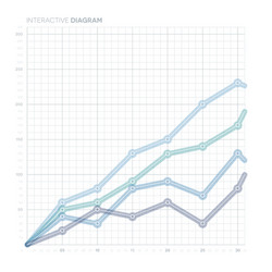 Line chart diagram Royalty Free Vector Image - VectorStock