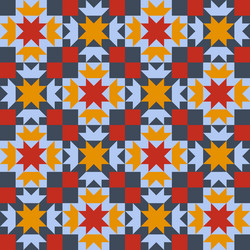 patchwork textile geometric pattern vector image