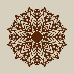 template mandala pattern for decorative rosette vector