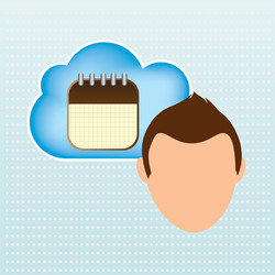 cloud computing design vector image