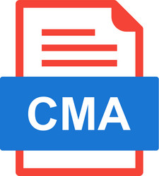 cma file document icon vector image