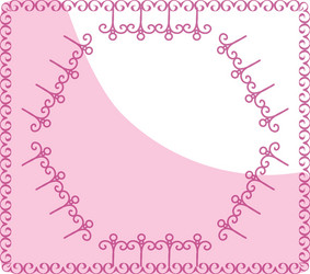 elegant victorian with square shape frame vector image