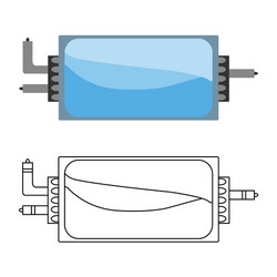 flat icon water filter color and sketch vector image