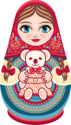 Matryoshka babushka doll vector