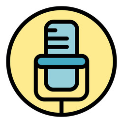 microphone lecture icon flat vector image