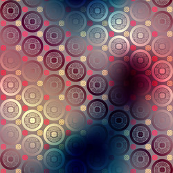 Pattern in chinese style on blur background vector