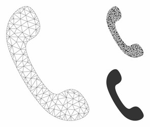 phone mesh network model and triangle vector image