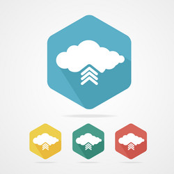 upload from cloud icon set vector image