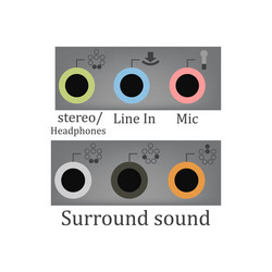 all sound input output vector image
