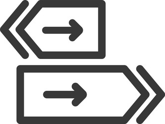 arrow icon two arrows include simple design vector image