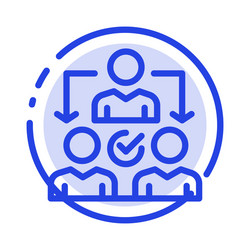 assignment delegate delegating distribution blue vector image