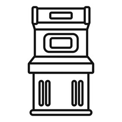 big open arcade machine with buttons showing vector image