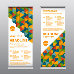 Colorful rollup design flyer vector