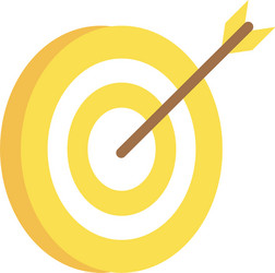 dart on bullseye icon image vector image