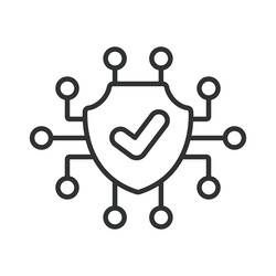 digital access granted icon in line design vector image