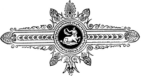 doodad have footer image in center of pattern vector image