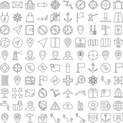 map and navigation icons can be easily mod vector image
