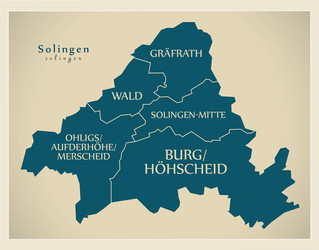 Modern city map - solingen germany Royalty Free Vector Image