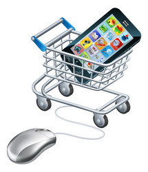 online shopping for phone vector