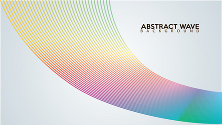rainbow abstract wave line background design vector image