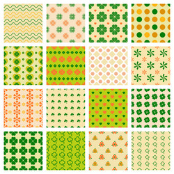 seamless patterns with clover vector image