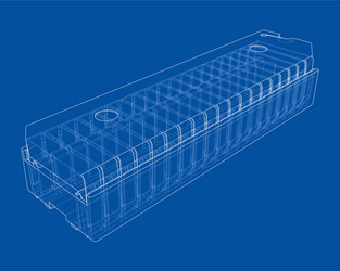 3d microchip rendering vector