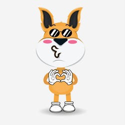 Cute bunny logo character design Royalty Free Vector Image