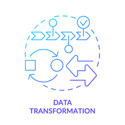 Data Transformation Concept Icon vector image