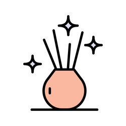 diffuser with chopsticks fragrances at home vector image