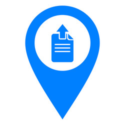 document upload and location pin vector image