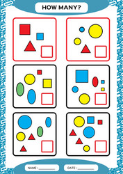 How many counting game for preschool children vector