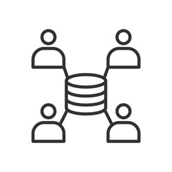 server users icon in line design vector image