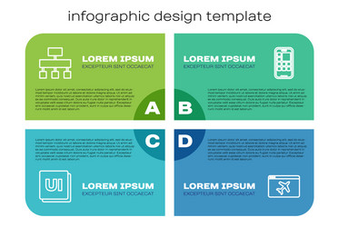 set line ui or ux design site map website vector image