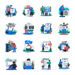 set of flat style error state vector image