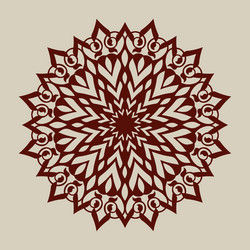 Template mandala pattern for decorative rosette vector