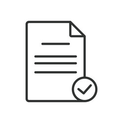documents done icon in line design vector image