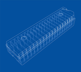 3d microchip rendering vector