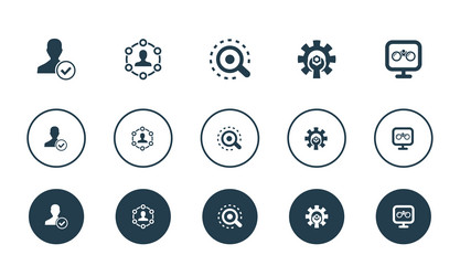 account client analyze optimize monitoring vector image
