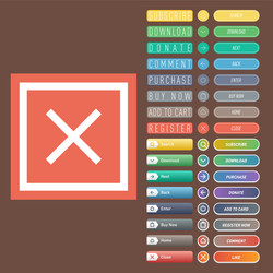 colorful website web buttons design vector image