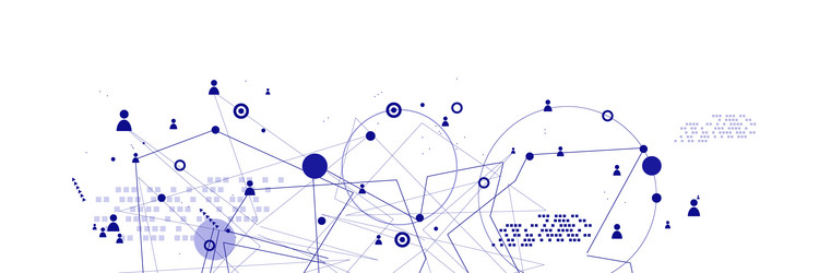 human model connection on white vector