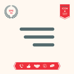 modern menu icon for mobile apps and websites vector image