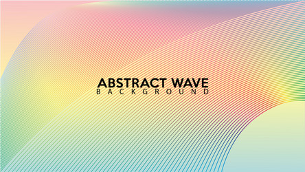 rainbow abstract wave line background design vector image