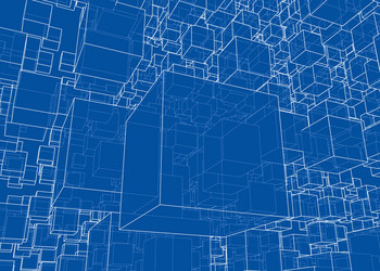 Wireframe Box Pattern vector image