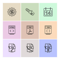 gear cutter calender html file pdf css vector image