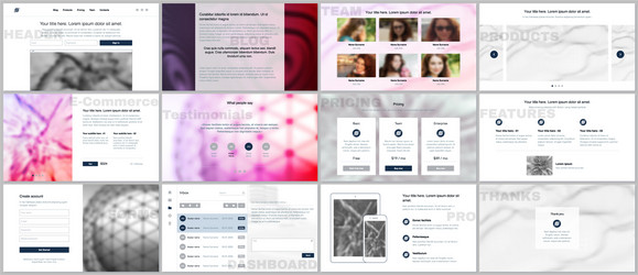 set of templates for website design vector image