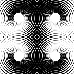 symmetrical repeatable pattern with concentric vector image