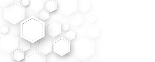 technology banner design with hexagons abstract vector image