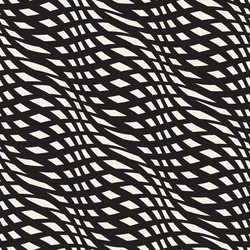 abstract monochrome seamless pattern crossed vawes vector